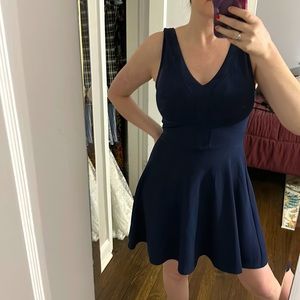 Navy flowy dress